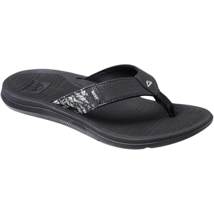 2024 Reef Womens Santa Ana Flip Flop Sandals CJ3624 Black White